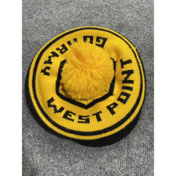 Accessories - Vintage Beret Westpoint Go Army 1970’s Black & Gold Knit Beanie NCAA Military